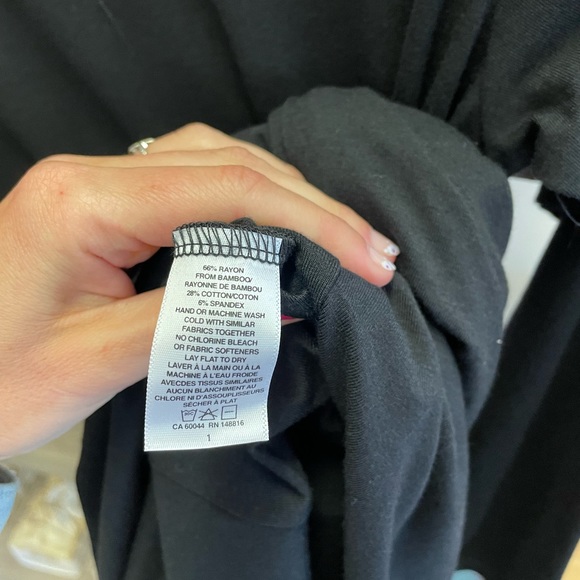 NWT - Smash + Tess - Rebecca Wrap Long Sleeve Dress in Black - Picture 4 of 7